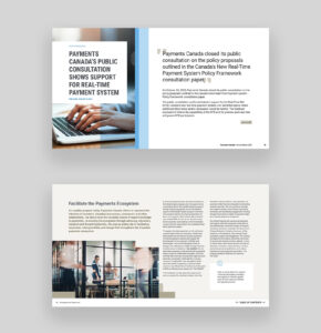 Payments Canada Annual Report and Corporate Plan page samples