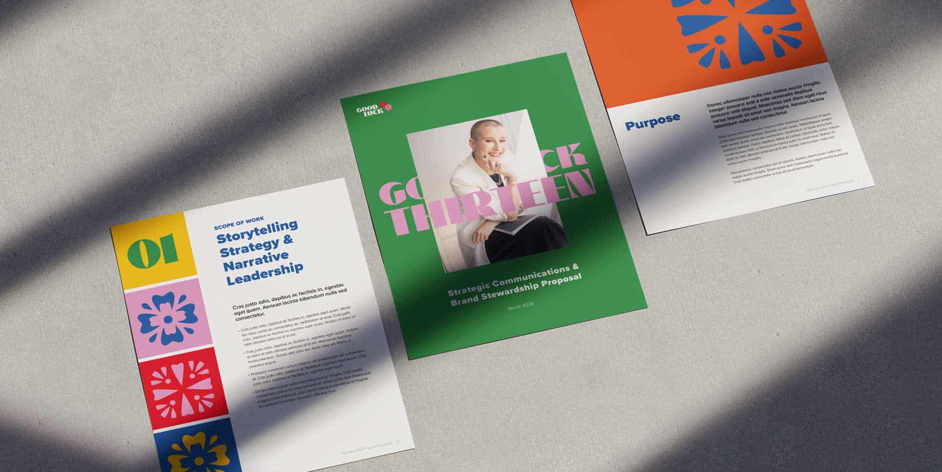 example pages of the Goodluck 13 stationery