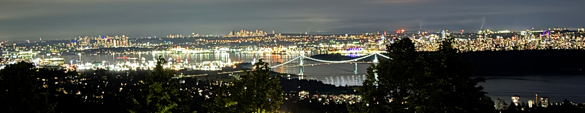 Vancouver skyline at night